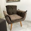 Poltrona Opala – Marrom Veludão