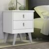 Mesa de Cabeceira Thor 2 gavetas – Branco