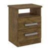 Mesa de cabeceira Firenze 2 gavetas – Ipê
