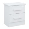 Mesa de cabeceira New Athos 2 gavetas – Branco