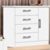 Cômoda sapateira Firenze 4 gavetas 1 porta – Branco