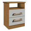 Mesa de cabeceira Firenze 2 gavetas – Cinamomo/Off white
