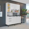 Armário Kit de Cozinha Florença 8 Portas 2 Gavetas – Branco