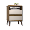Mesa de Cabeceira Paris - Canela/Off White