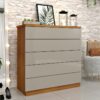Cômoda Premium 5 Gavetas - Cinamomo/Off White