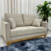 Sofá 2 lugares Slim 1.40m – Bege Linho