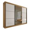 Guarda-Roupa Los Angeles 3 portas e 6 gavetas – Cinamomo/Off White Flex