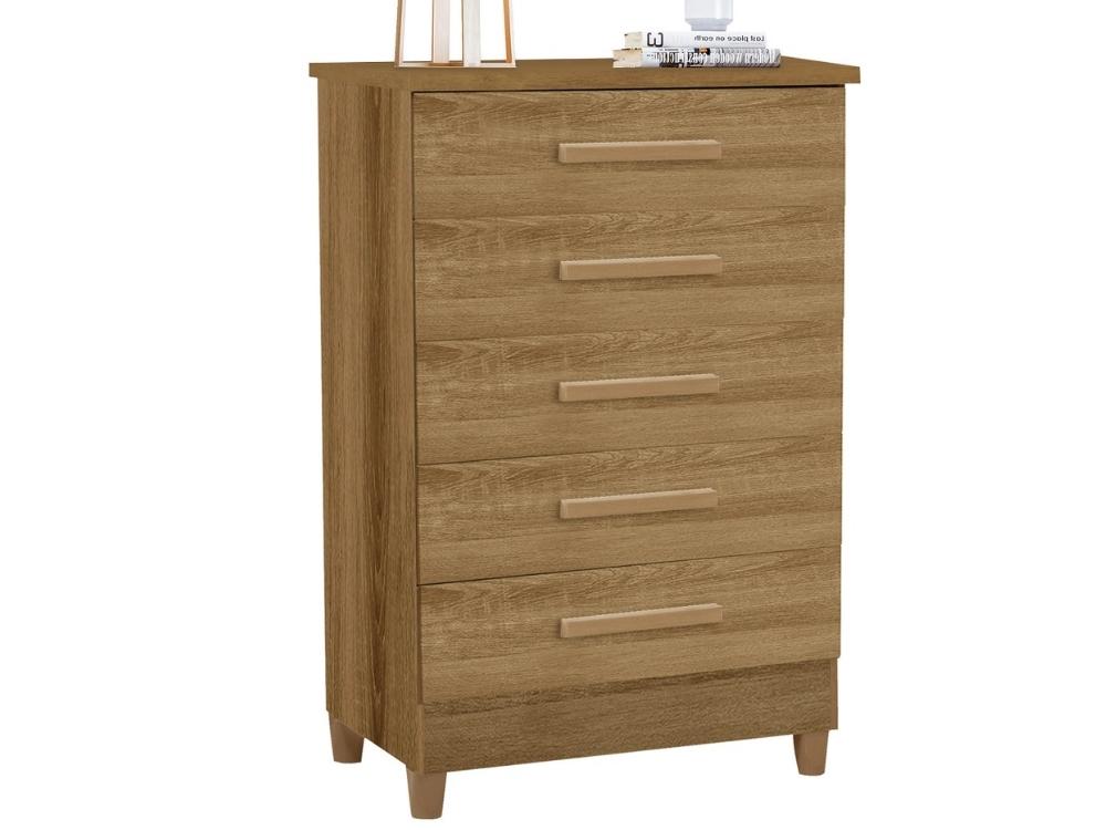 Cômoda Paola 5 gavetas – Mel - Imagem 2