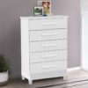Cômoda Paola 5 gavetas – Branco