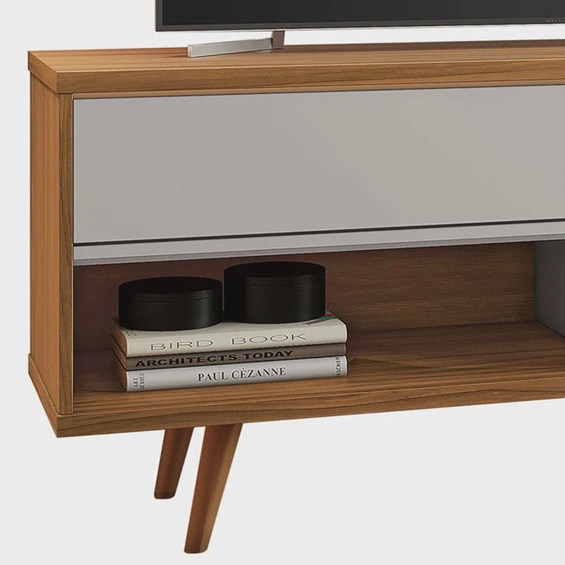 Rack Bancada NT 1180 Larg.1.35m para TV até 50 Polegadas Freijó/Off Notável - Imagem 4