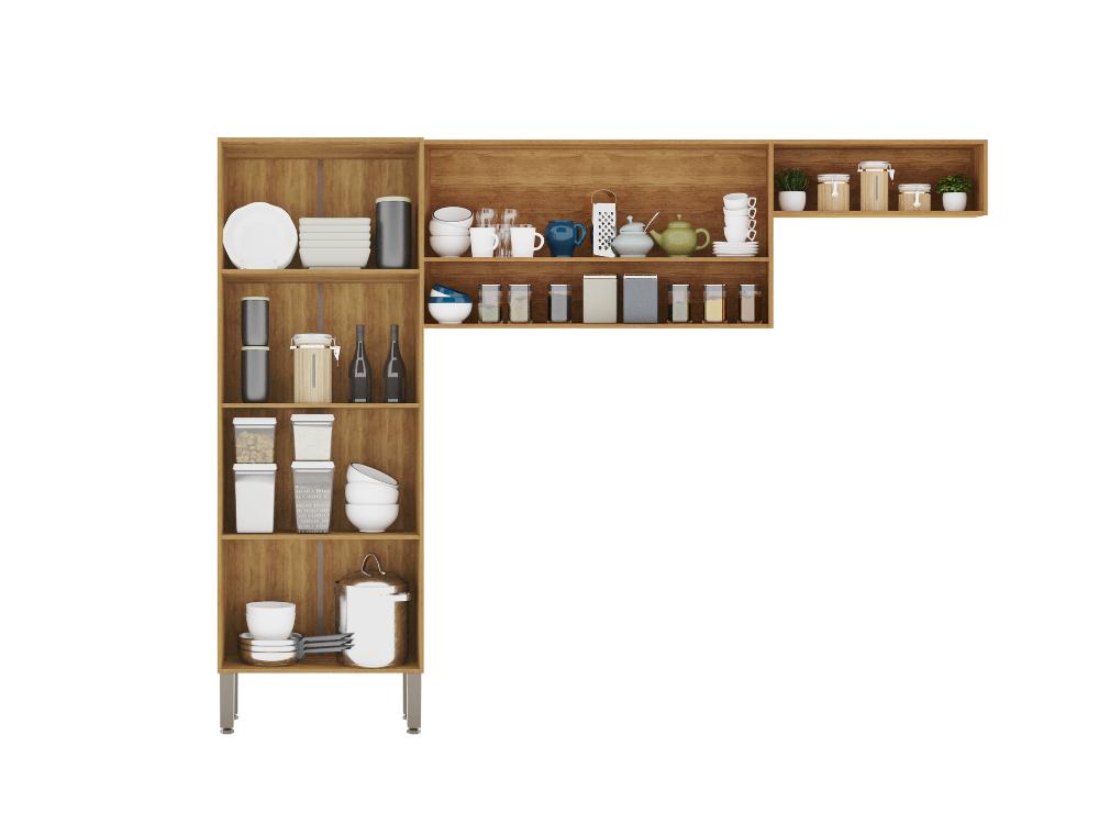 Cozinha Completa Madri 4 peças – Cinamomo/Preto - Imagem 3