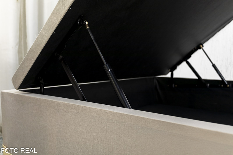 Base Box Baú Casal 138x188x42 Veludo Bege Portobel - Imagem 5