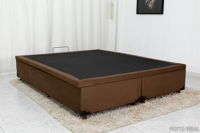 Base Box Baú Queen Prime 158x198x43 Sued Chocolate SE - Imagem 2