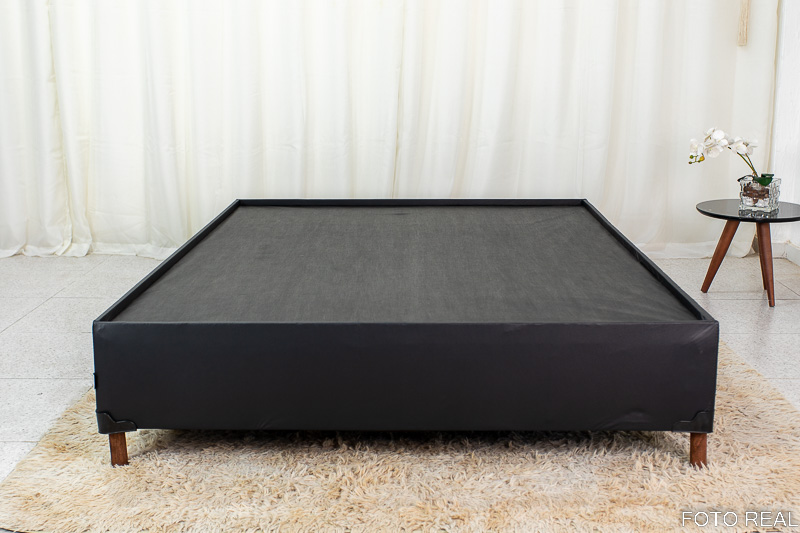 Base Box Casal Zeus 138x188x38 Korino Preto SE - Imagem 2