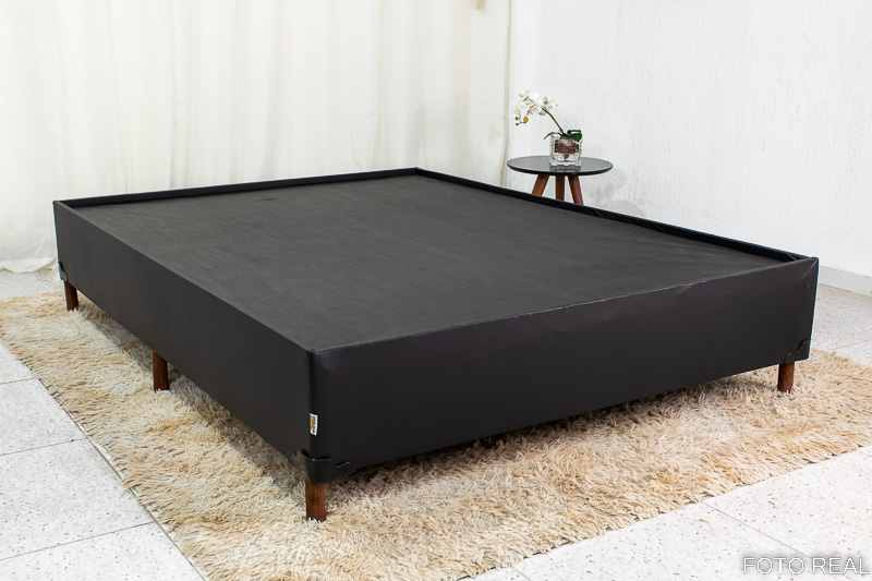Base Box Casal Zeus 138x188x38 Korino Preto SE