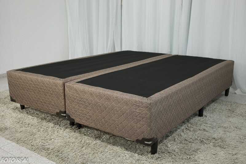 Box Queen Bipartida Coimbra 158x198x43 Marrom Umaflex