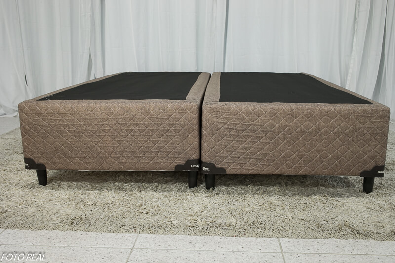 Box Queen Bipartida Coimbra 158x198x43 Marrom Umaflex - Imagem 2