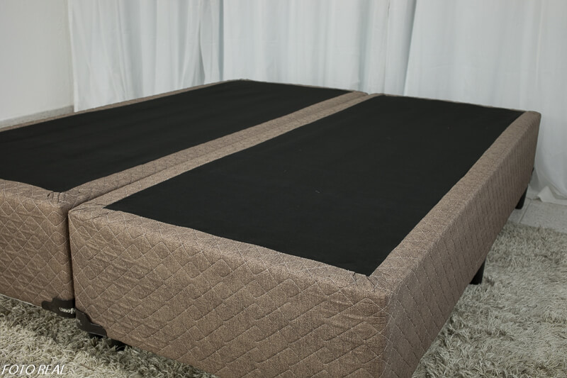 Box Queen Bipartida Coimbra 158x198x43 Marrom Umaflex - Imagem 4