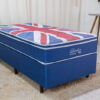 Base Box Azul Solteiro e Colchão London Molas Superlastic – Anjos