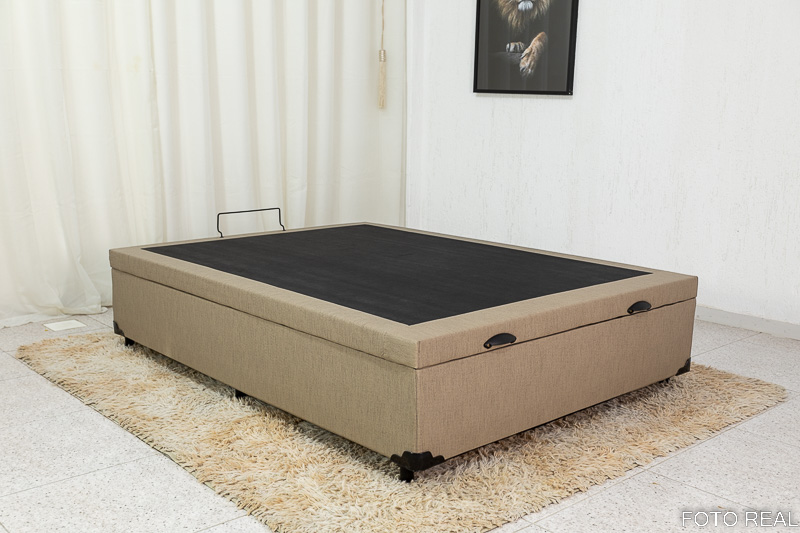 Box Baú Casal Eli 138x188x42 Korino Linho Bege - Blindado - Imagem 2