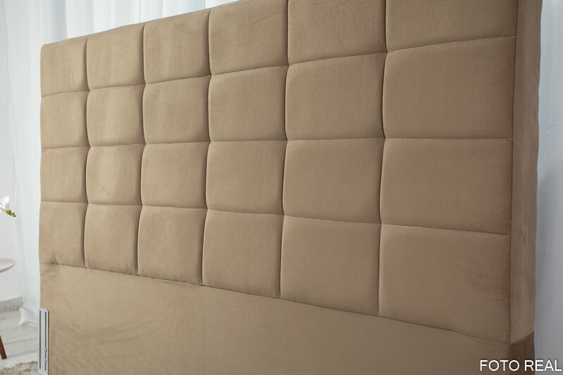 Cabeceira Casal Belli Sued Bege - Largura 1.40m - Imagem 2