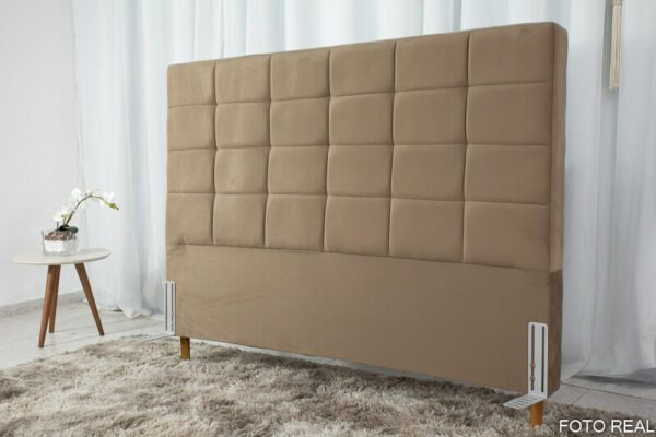 Cabeceira Casal Belli Sued Bege - Largura 1.40m