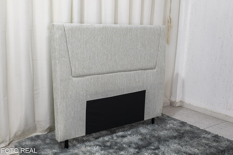 Cabeceira Casal Kyoto Malha Cinza Largura 1.40m