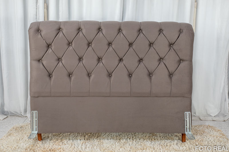 Cabeceira Queen Lavínia Sued Cinza Larg. 1.60m - Imagem 2