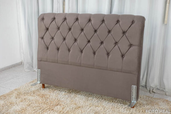 Cabeceira Queen Lavínia Sued Cinza Larg. 1.60m