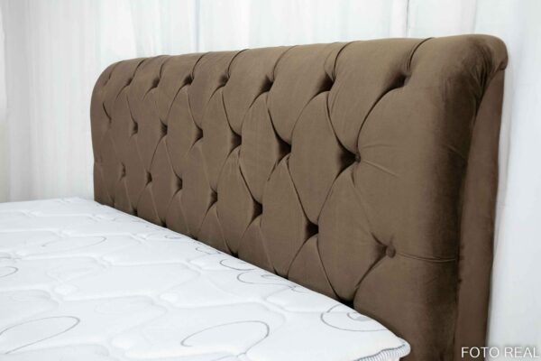 Alternative view of Cabeceira Queen Lavínia Sued Marrom Largura 1.60m