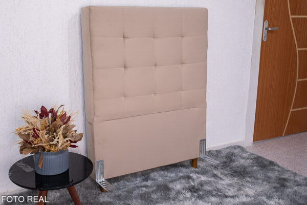 Alternative view of Cabeceira Solteiro Belli Sued Bege