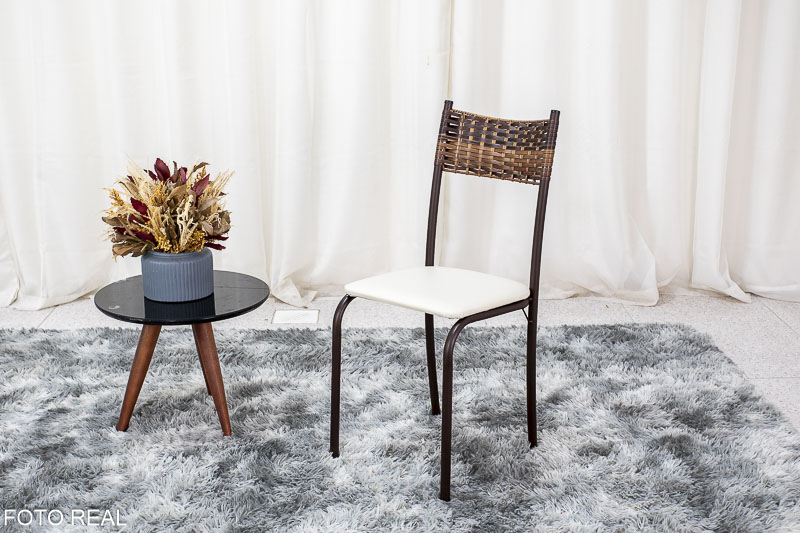 Conjunto Atlanta 4 Cadeiras Base Ipanema Tampo Off 75×75 Redondo Marrom Teixeira - Imagem 4