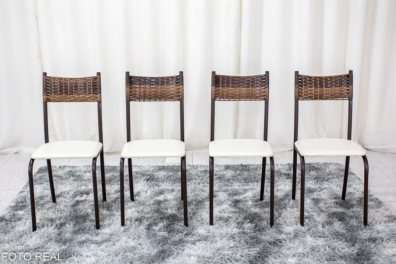 Conjunto Atlanta 4 Cadeiras Base Ipanema Tampo Off 75×75 Redondo Marrom Teixeira - Imagem 3