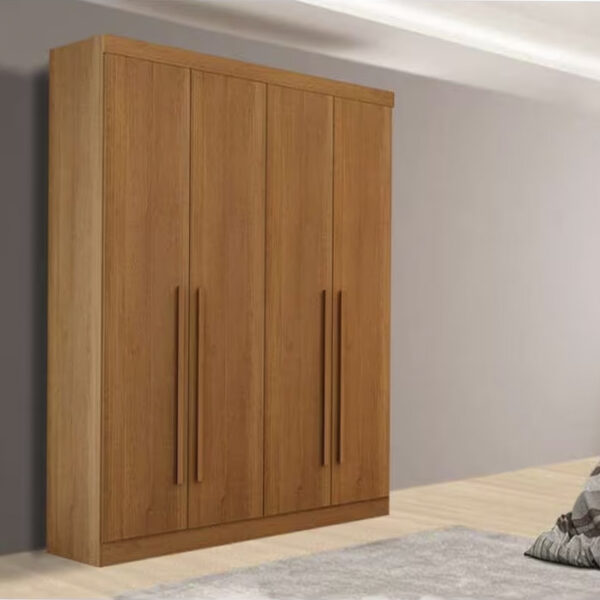 Roupeiro Da Vinci Plus 4 Portas 3 Gavetas Cinamomo 100% MDF Larg. 1.85m D Doro
