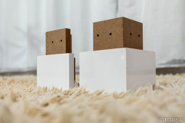 Kit 8 Pés Madeira Branco D'doro