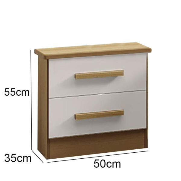 Alternative view of Mesa de Cabeceira New Athos Cinamomo/Off White D'Doro