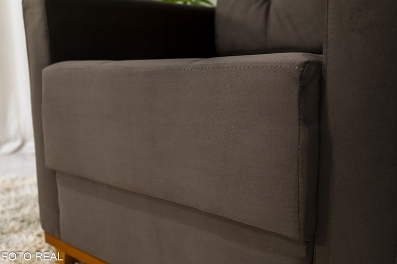 Poltrona Áustria Veludo Marrom A17 - Imagem 4