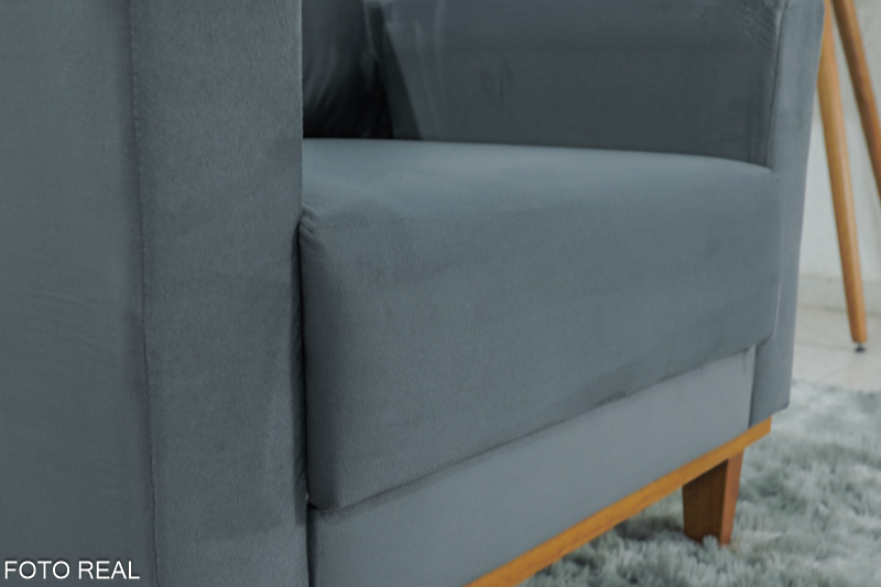 Poltrona Runa Veludo Grafite - Imagem 2