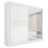 Roupeiro 2 Portas Titanium Ripado 100% MDF Branco Larg. 2.20m DDoro
