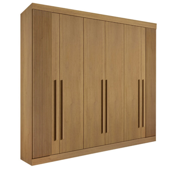 Roupeiro 6 Portas Da Vinci Plus 100% MDF Cinamomo Ripado - D doro