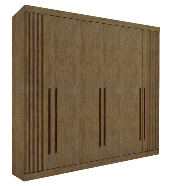 Roupeiro 6 Portas Da Vinci Plus 100% MDF Ypê Ripado - D doro