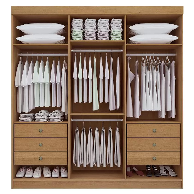 Roupeiro Colibri 6 Portas 6 Gavetas larg. 2.05m Cinamomo D'Doro - Imagem 2