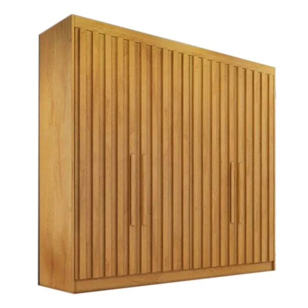 Alternative view of Roupeiro Potente Ripado 4 Portas 100% MDF Larg. 1.69m Peroba Europa