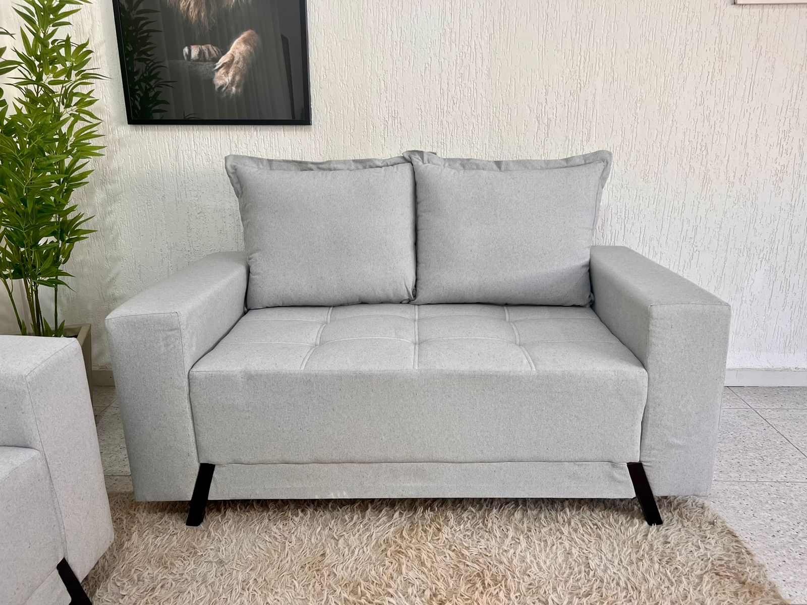 Sofá 3 e 2 lugares 8100 Linho Cinza 20 - Imagem 4