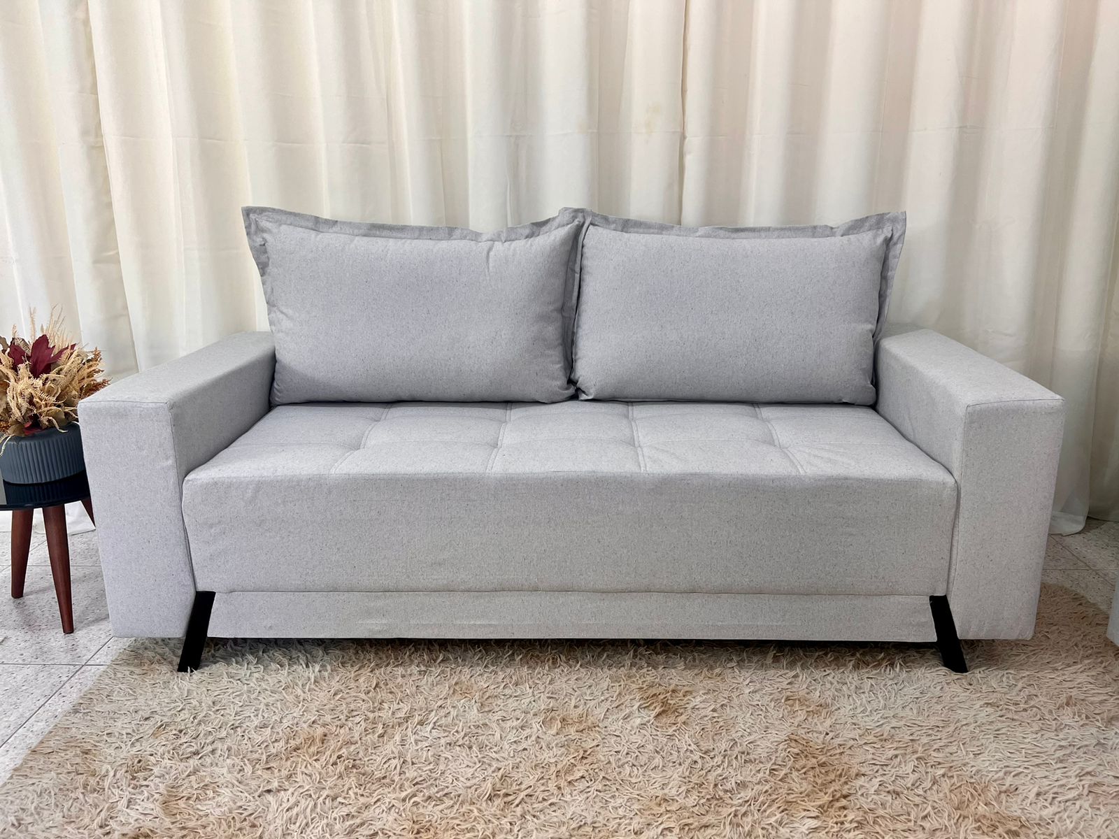 Sofá 3 e 2 lugares 8100 Linho Cinza 20 - Imagem 3