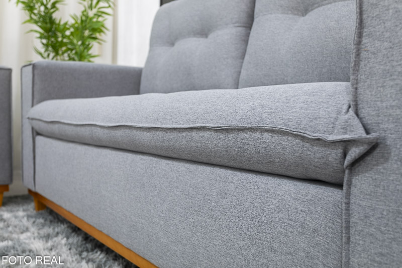 Sofá 3 e 2 lugares Bali Linho Cinza 566 - Imagem 6