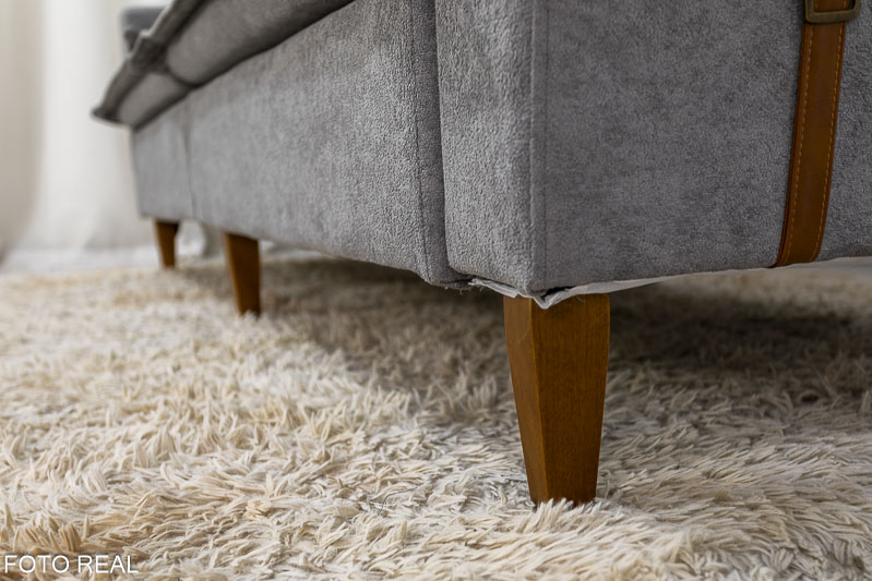 Sofá 3 lugares 2215 2.08m Boucle Cinza 294 - Imagem 8