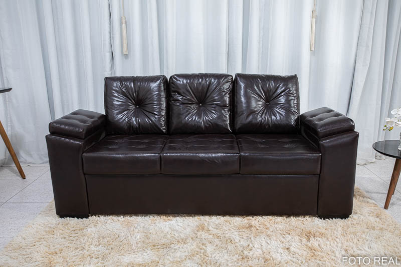 Sofá 3 lugares Buenos Aires Korino Café - Imagem 2