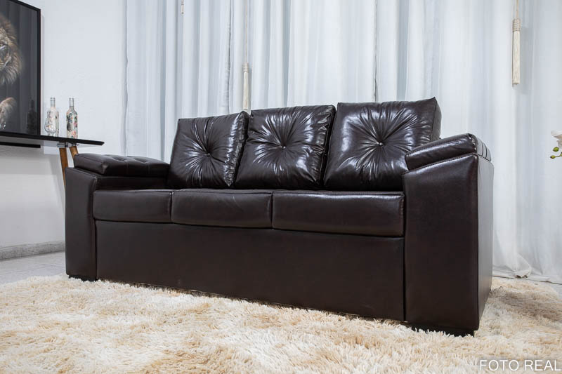 Sofá 3 lugares Buenos Aires Korino Café - Imagem 7