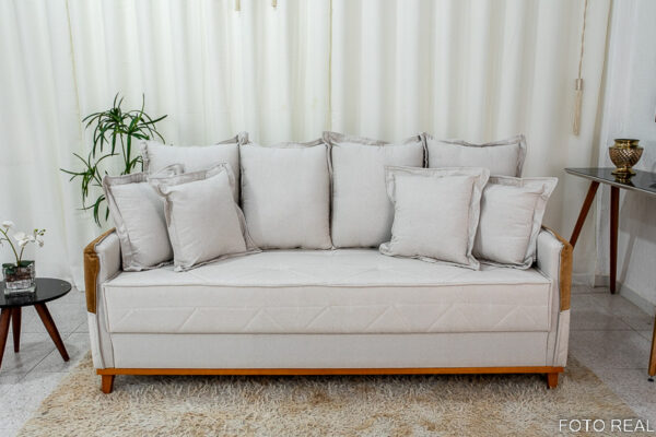 Alternative view of Sofá 3 lugares Vican Molas Bonnel Larg. 2.00m Bege 5044